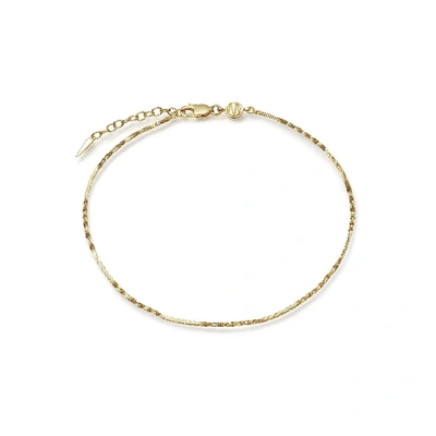 Missoma Isa Twisted Chain Anklet 18ct Gold Vermeil