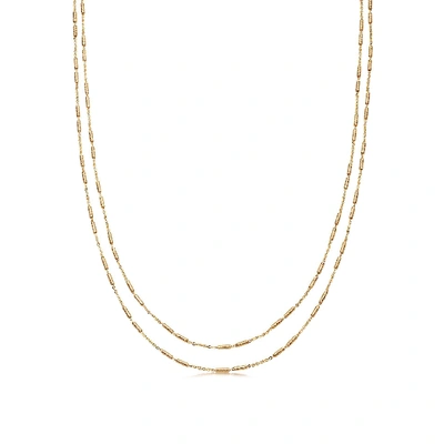 Missoma Vervelle Double-chain 18ct Gold-plated Vermeil Silver Necklace In 18ct Gold Vermeil