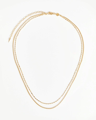 Missoma Box Link Double Chain Necklace 18ct Gold Plated Vermeil