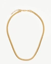 MISSOMA FLAT SNAKE CHAIN NECKLACE 18CT GOLD PLATED VERMEIL,CR G N6 NS