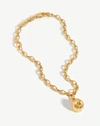 MISSOMA LARGE SPHERE CHAIN LARIAT NECKLACE 18CT GOLD PLATED,CR G N20 P8 NS