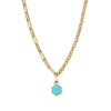 MISSOMA HEX CHAIN NECKLACE 18CT GOLD PLATED/TURQUOISE,CR SET N4