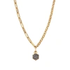 MISSOMA HEX CHAIN NECKLACE 18CT GOLD PLATED/STAR QUARTZ,CR SET N6