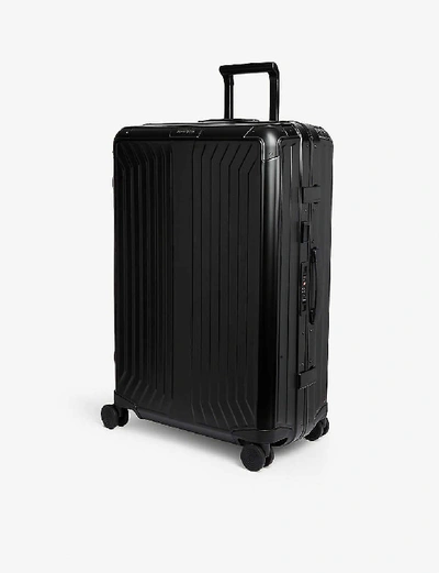 Samsonite Lite-box Alu Spinner Four-wheel Suitcase 76cm In Black