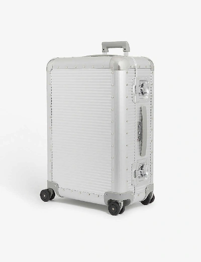Fpm - Fabbrica Pelletterie Milano Bank S Spinner 68 Aluminium Suitcase In Moonlight+silver
