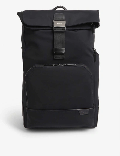 Tumi Black Osborn Roll-top Nylon Backpack