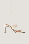 NA-KD STRAPPY ANKLE HEELS - OFFWHITE