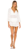 Vix Swimwear Lace Cover-up Tunic In White Bordado