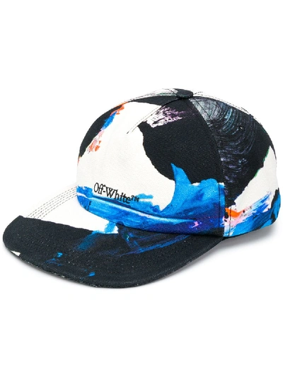 Off-white Brushstrokes Baseball Cap In Black