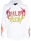 PHILIPP PLEIN SEQUIN LOGO PRINTED HOODIE