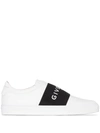 Givenchy Urban Street Logo-print Leather Slip-on Sneakers In White