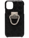 Bottega Veneta Intrecciato Leather Iphone 11 Pro Case In Black