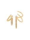 PANCONESI GOLD VERMEIL CRYSTAL EARRINGS