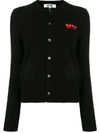 Comme Des Garçons Play Bestickter Cardigan In Black