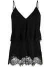 GOLD HAWK TIERED LACE TRIM CAMISOLE