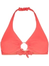 Melissa Odabash Brussels Halter Neck Bikini Top In Orange