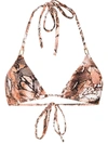 MELISSA ODABASH GRRENADA SNAKE PRINT BIKINI TOP