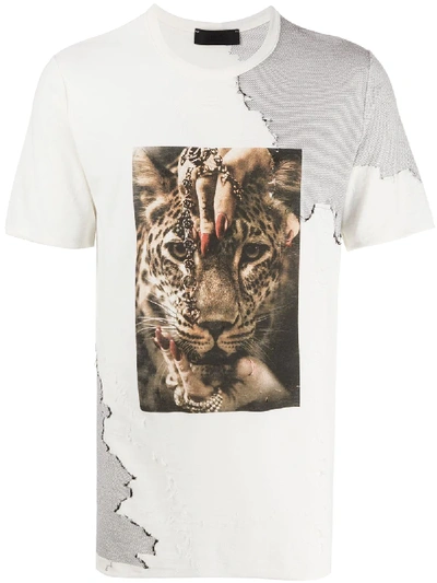 Rh45 Mackenzie Tiger Print T-shirt In White