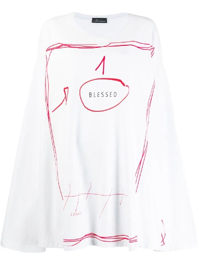 Barbara Bologna Oversized Scribble-print Sweatshirt In White