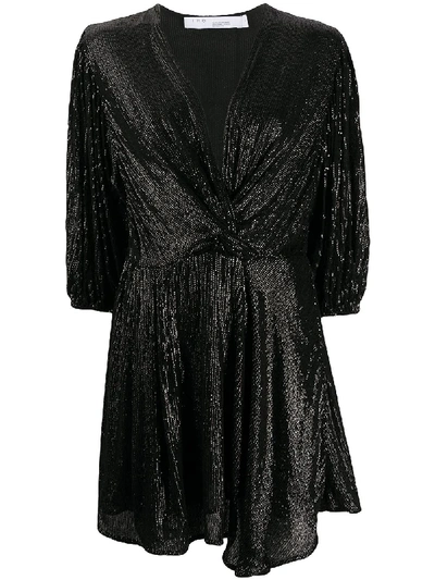 Iro Sequined V-neck Mini Dress In Black