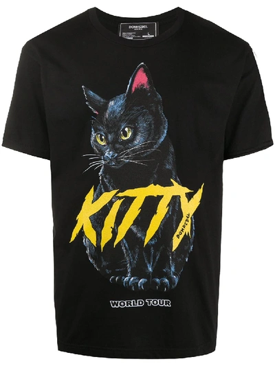 Domrebel Meow Graphic-print T-shirt In Black