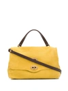 Zanellato Postina Studded Tote Bag In Yellow