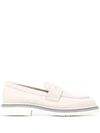 SANTONI LOW-HEEL SLIP-ON LOAFERS