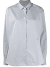 Totême Long Sleeve Logo Shirt In Grey