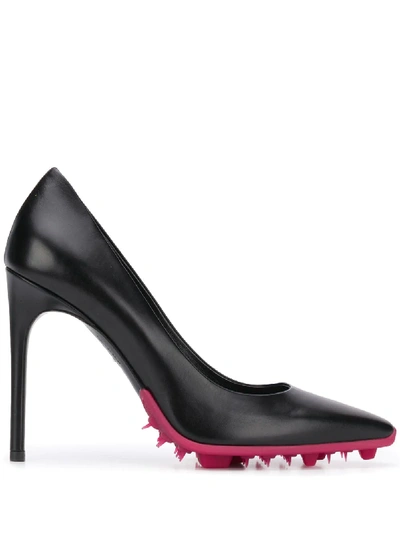 Off-white Pumps Mit Geriffelter Sohle In 黑色