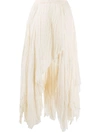 Mes Demoiselles Wrinkled Asymmetric Skirt In Neutrals