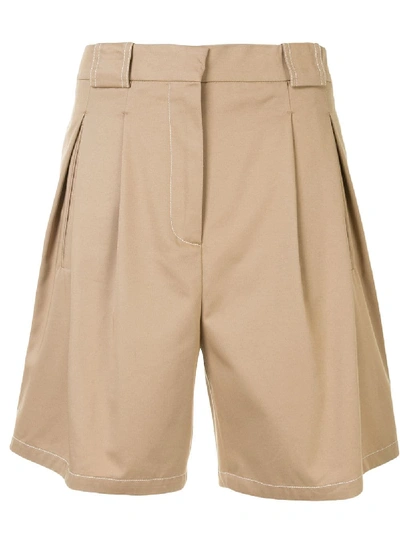 Ports 1961 High-rise Tailored Shorts In Neutrals