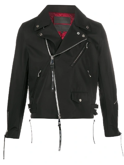 Fumito Ganryu Zip-cuffs Biker Jacket In Black