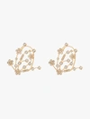 PANCONESI GOLD-PLATED CRYSTAL FLOWER EARRINGS,PA20S28OR14896562