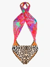 REINA OLGA ITALIAN STALLION MIX PRINT SWIMSUIT,ITALIANSTALLIONLSDLEOPARD14732635