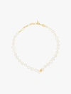 Anni Lu Gold-plated Stellar Pearl Beaded Anklet In Gold