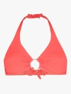 Melissa Odabash Brussels Halter Neck Bikini Top In Orange