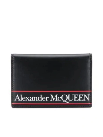 Alexander Mcqueen Pocket Organiser In Black Red