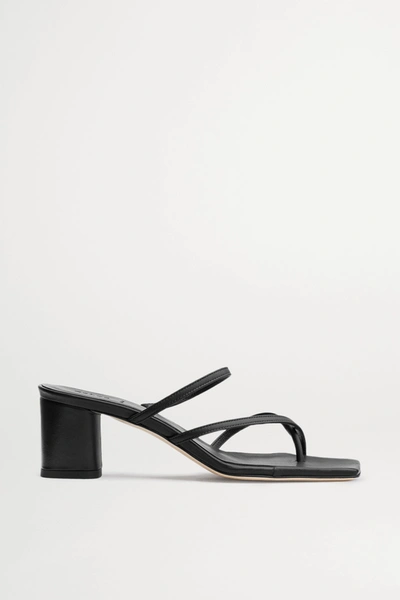 Aeyde Anni Toe-strap Mule Sandals In Black