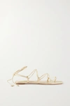 PORTE & PAIRE KNOTTED LEATHER SANDALS