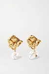 ALIGHIERI STREAMING PEARL GOLD-PLATED PEARL EARRINGS