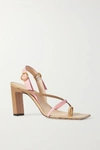 WANDLER ELZA TWO-TONE LEATHER SLINGBACK SANDALS