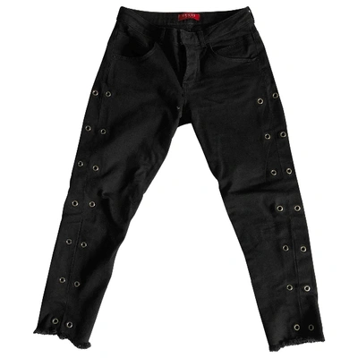 Pre-owned Guess Large Pants In Black