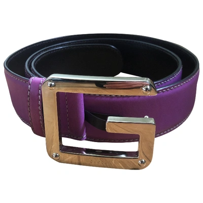 Pre-owned Gucci Leather Belt In Pink