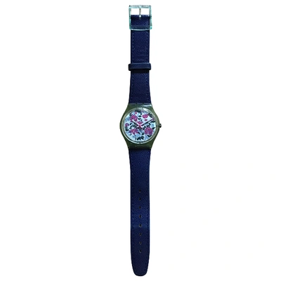 Pre-owned Swatch Watch In Blue