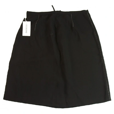 Pre-owned Iceberg Wool Mini Skirt In Black