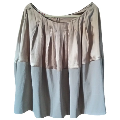 Pre-owned Marni Silk Mid-length Skirt In Beige