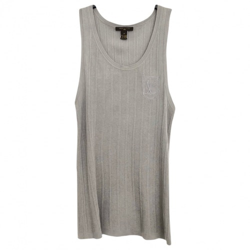 Pre-Owned Louis Vuitton Grey Silk T-shirts | ModeSens