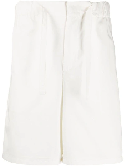 Kenzo Drawstring Waist Cotton Shorts In White