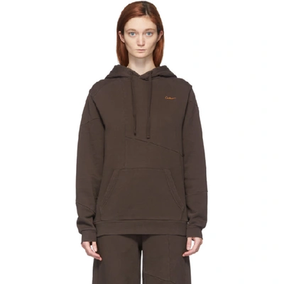 Danielle Cathari Brown Deconstructed Hoodie In Antique Bro