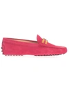 TOD'S TOD'S WOMEN'S FUCHSIA SUEDE LOAFERS,XXW00G0CY70RE0M827 38